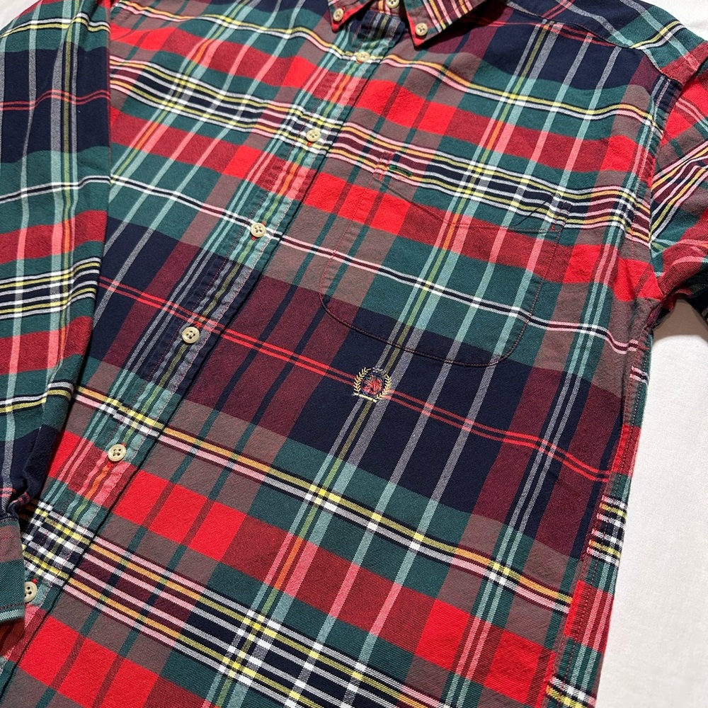 Tommy Hilfiger Men’s XL Plaid Button Down Plaid Classic Men's Long Sleeve Shirt